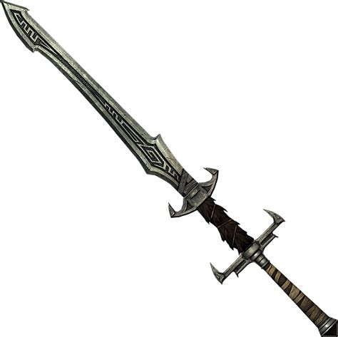 Skyrim greatsword - Skyrim is badly missing stab moves. Everything slashes like mad. For the love of god, please make a 1h sword animation with a stab, you're my only hope to ever wield a rapier/slimmer stabbing sword without feeling like im whacking people with a stick! Also the pommel powerbash is utterly next level stuff. 